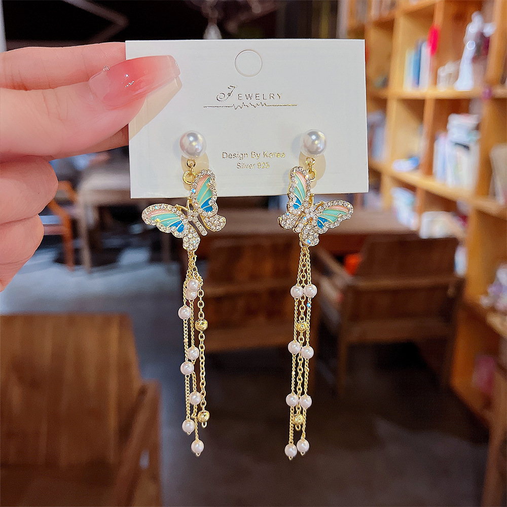 Butterfly Tassel Earrings 1